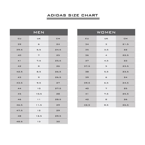 addidas size chart